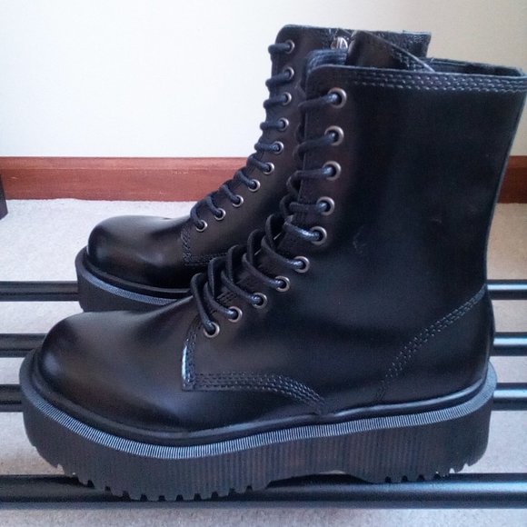 JEFFREY CAMPBELL Women Platform Combat Boots NWOB - Picture 2 of 8